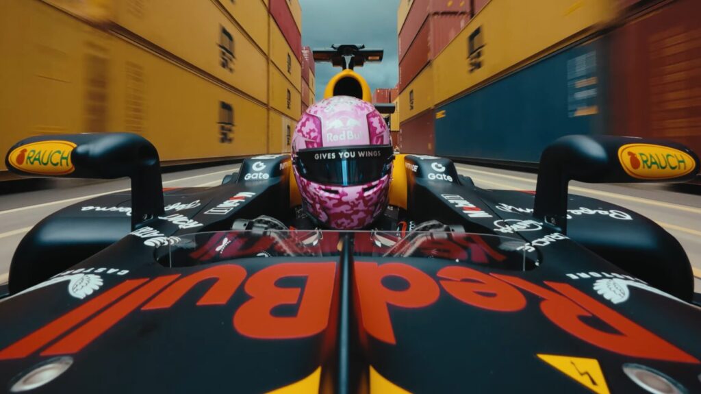 redbull f1 showcase reklama garso dizaino paslaugos